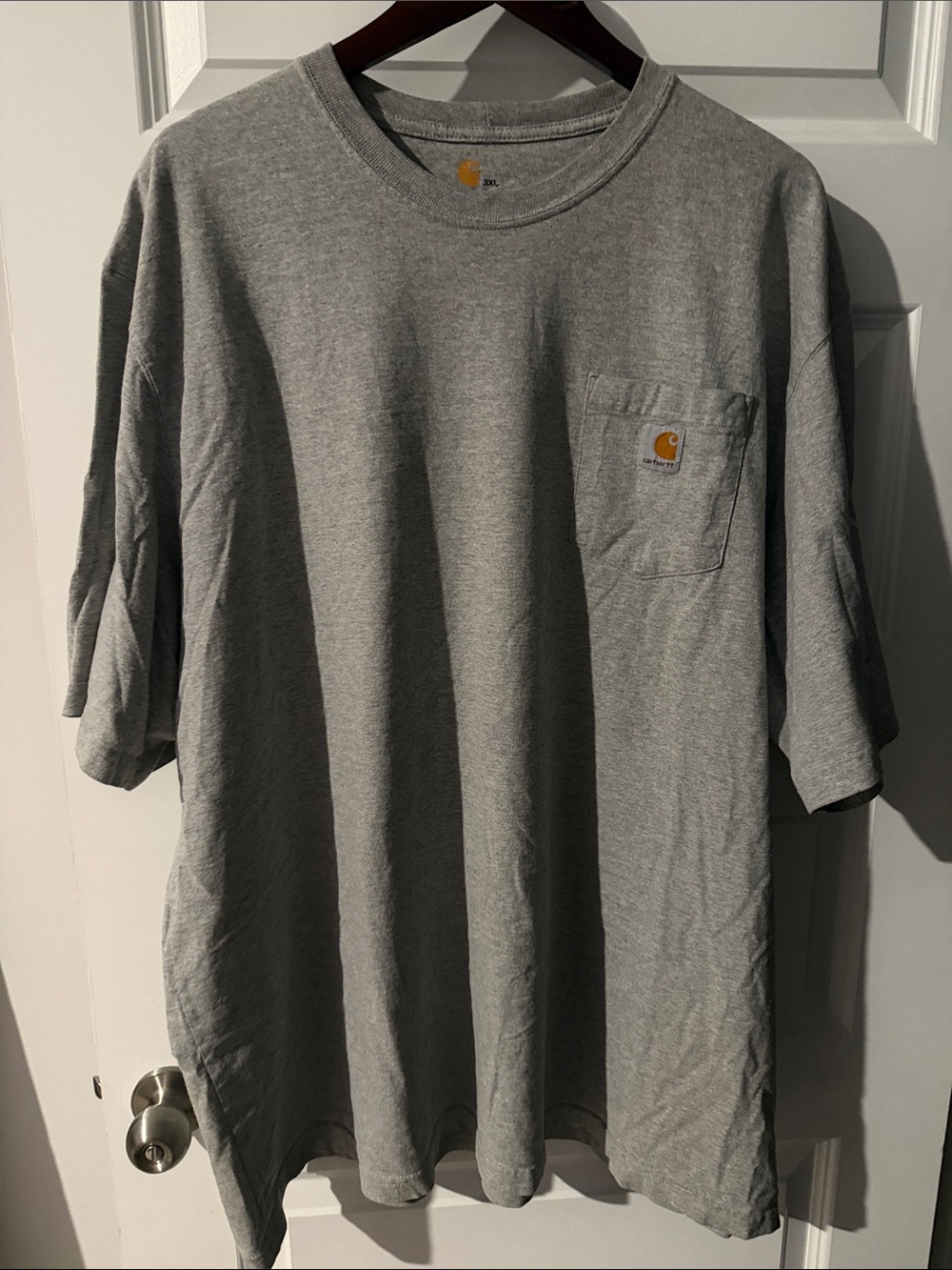 Carhartt Gray Short-Sleeve Pocket Tee with Logo Patch 3XL